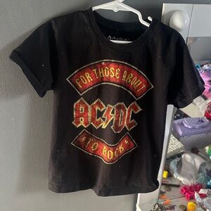 AC/DC Kids Black and Red Rock Tee